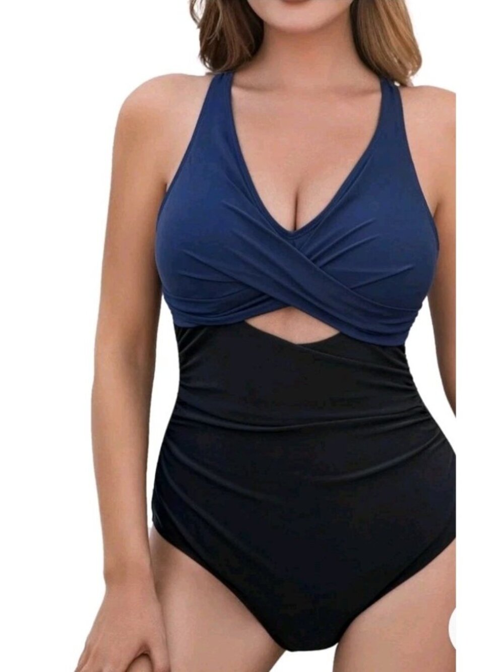 Cocopear Tummy Control Slimming Ruched One-piece Swimsuit Women's Plud Size 3XL